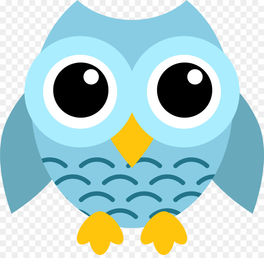 Owl Png Desktop Wallpaper Clipart - Owl Cartoon Blue - HD Wallpaper 