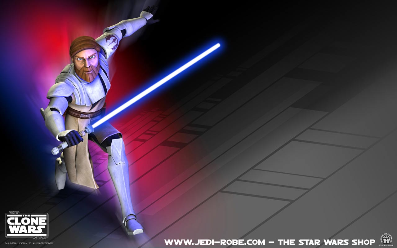 Obi Wan Lightsaber Clone Wars - HD Wallpaper 