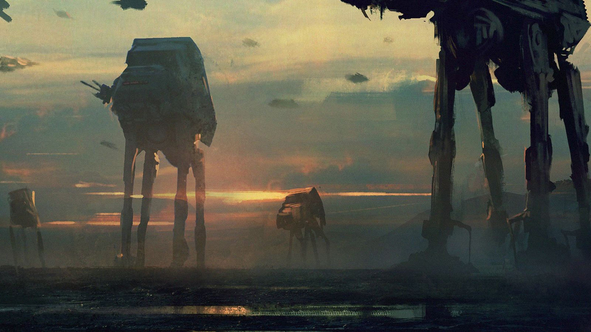 Star Wars At-at Walker Wallpaper, Free Computer Desktop - Star Wars Best Art - HD Wallpaper 