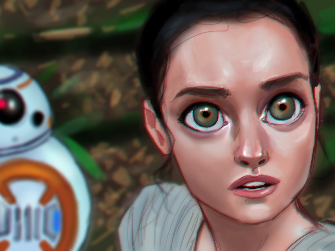 Wallpaper Rey, Star Wars, The Force Awakens - Star Wars: The Force Awakens - HD Wallpaper 