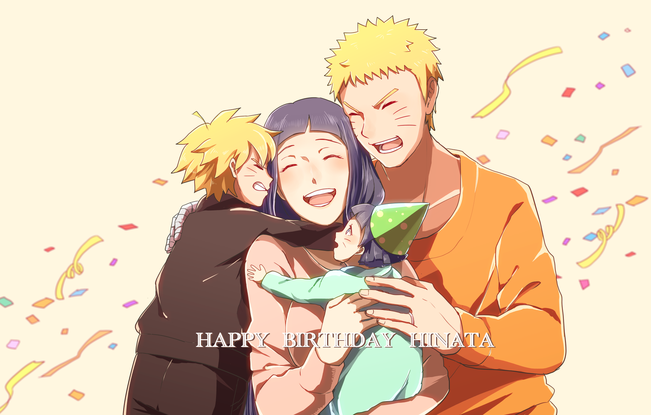 Himawari Naruto And Hinata - HD Wallpaper 
