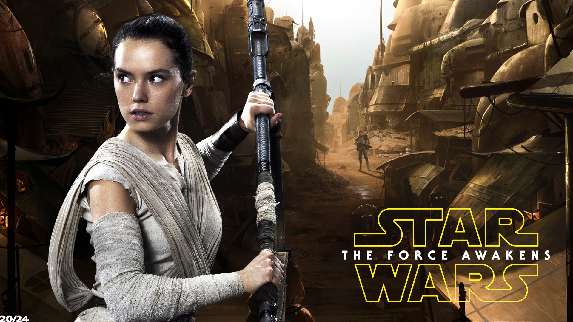 Daisy Ridley Rey Star Wars001 By Funkycop999 
 Data - Rey Wallpapers Star Wars - HD Wallpaper 