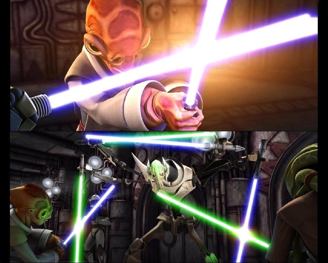 Clone Wars Episode 10 Lair Of Grievous - Star Wars Robot Lightsabers - HD Wallpaper 