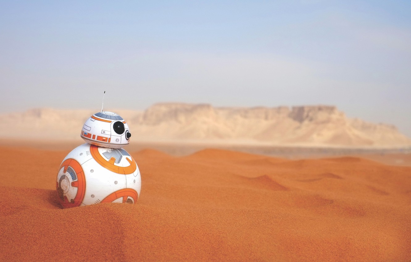 Photo Wallpaper Sand, Desert, Robot, Star Wars, Android, - Saudi Arabia December - HD Wallpaper 