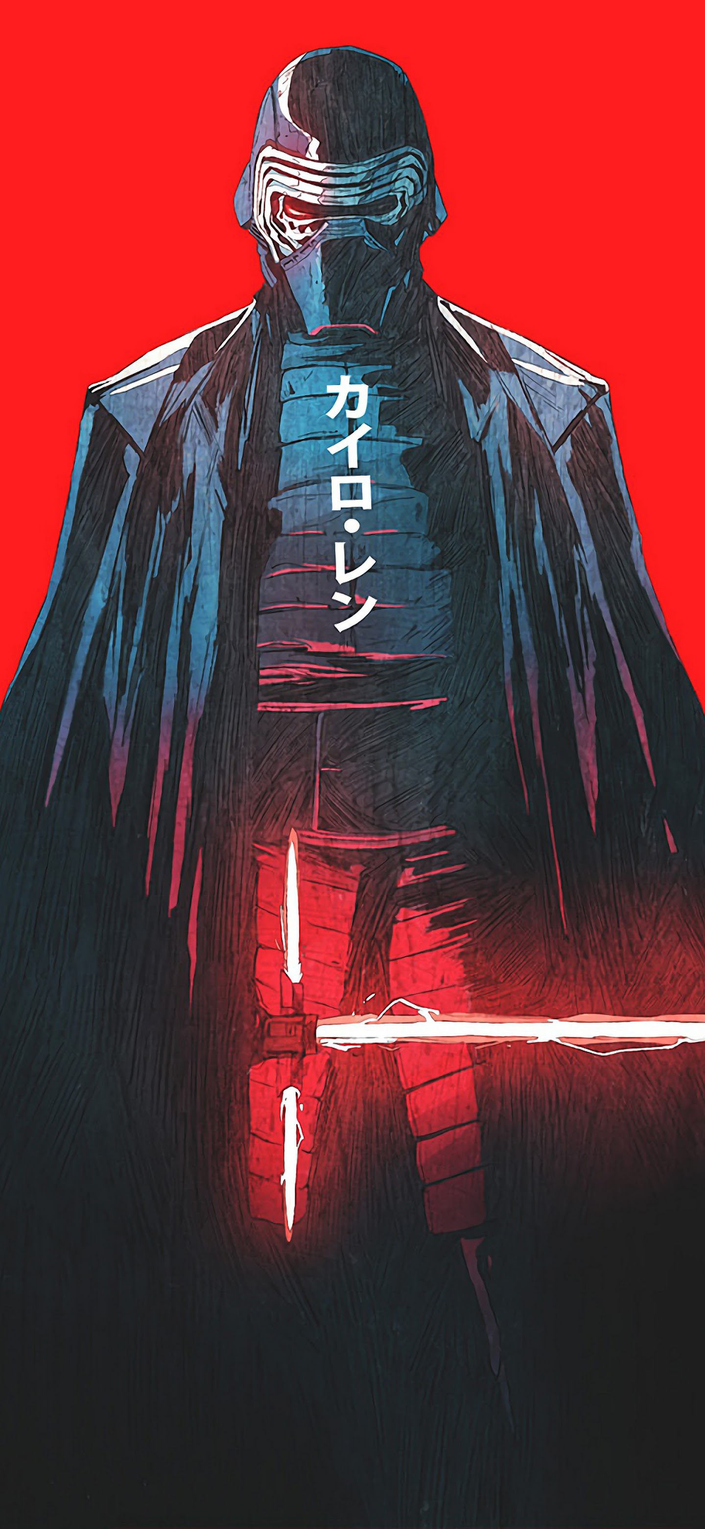 Kylo Ren, Lightsaber, Star Wars, Sci-fi, 4k, 3840x2160, - Kylo Ren Star Wars Drawing - HD Wallpaper 