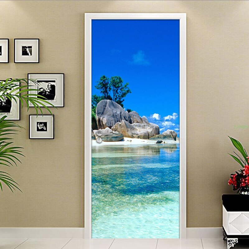 Beach Murals For A Door - HD Wallpaper 