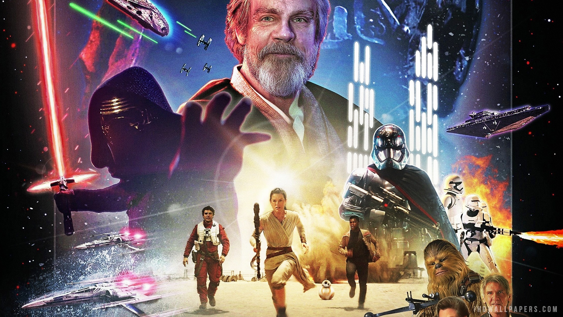 Star Wars 7 The Force Awakens 2015 - HD Wallpaper 