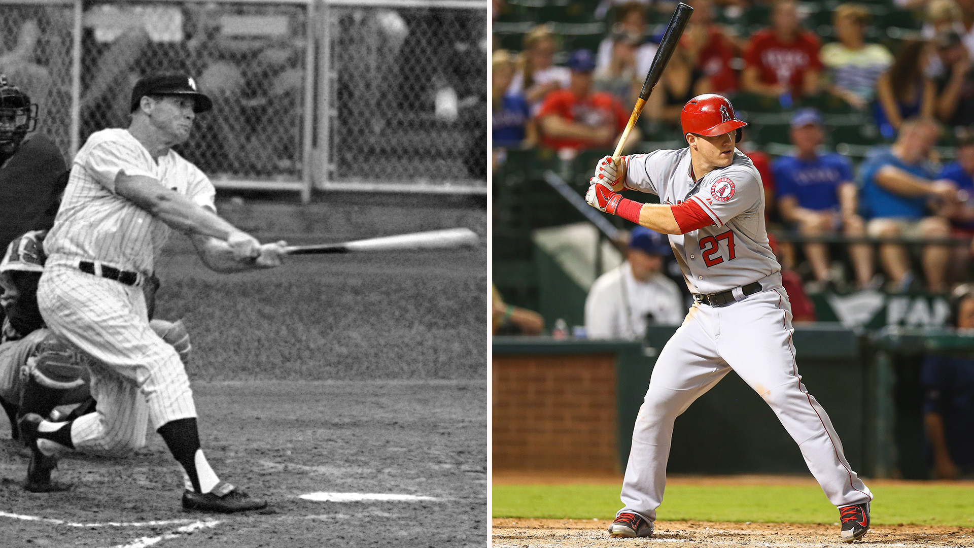 1920x1080, Could Mike Trout Really Be The Next Mickey - Mickey Mantle Mike Trout - HD Wallpaper 