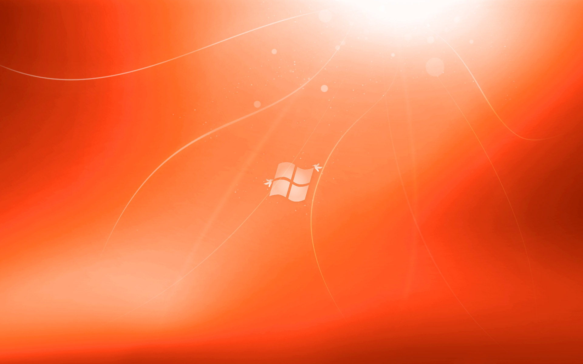Windows 7 Wallpaper Orange - HD Wallpaper 