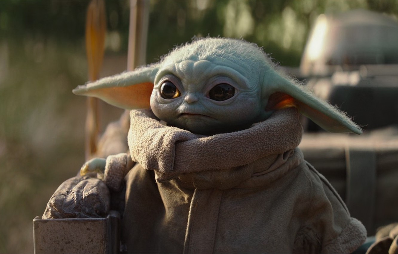 Photo Wallpaper Green, Star Wars, Series, Baby, Yoda, - Baby Yoda Wallpaper Iphone - HD Wallpaper 