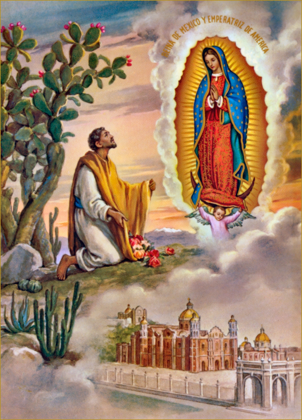 Virgen De Guadalupe Con Juan Diego - HD Wallpaper 