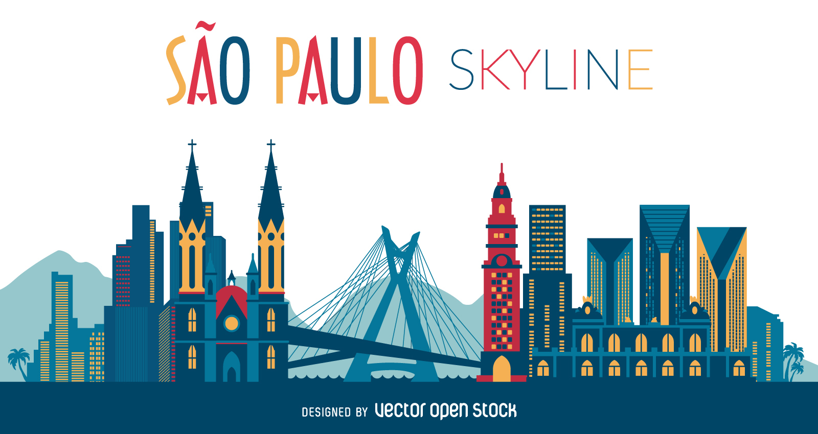 Wallpaper Free - Sao Paulo Skyline Vector - HD Wallpaper 