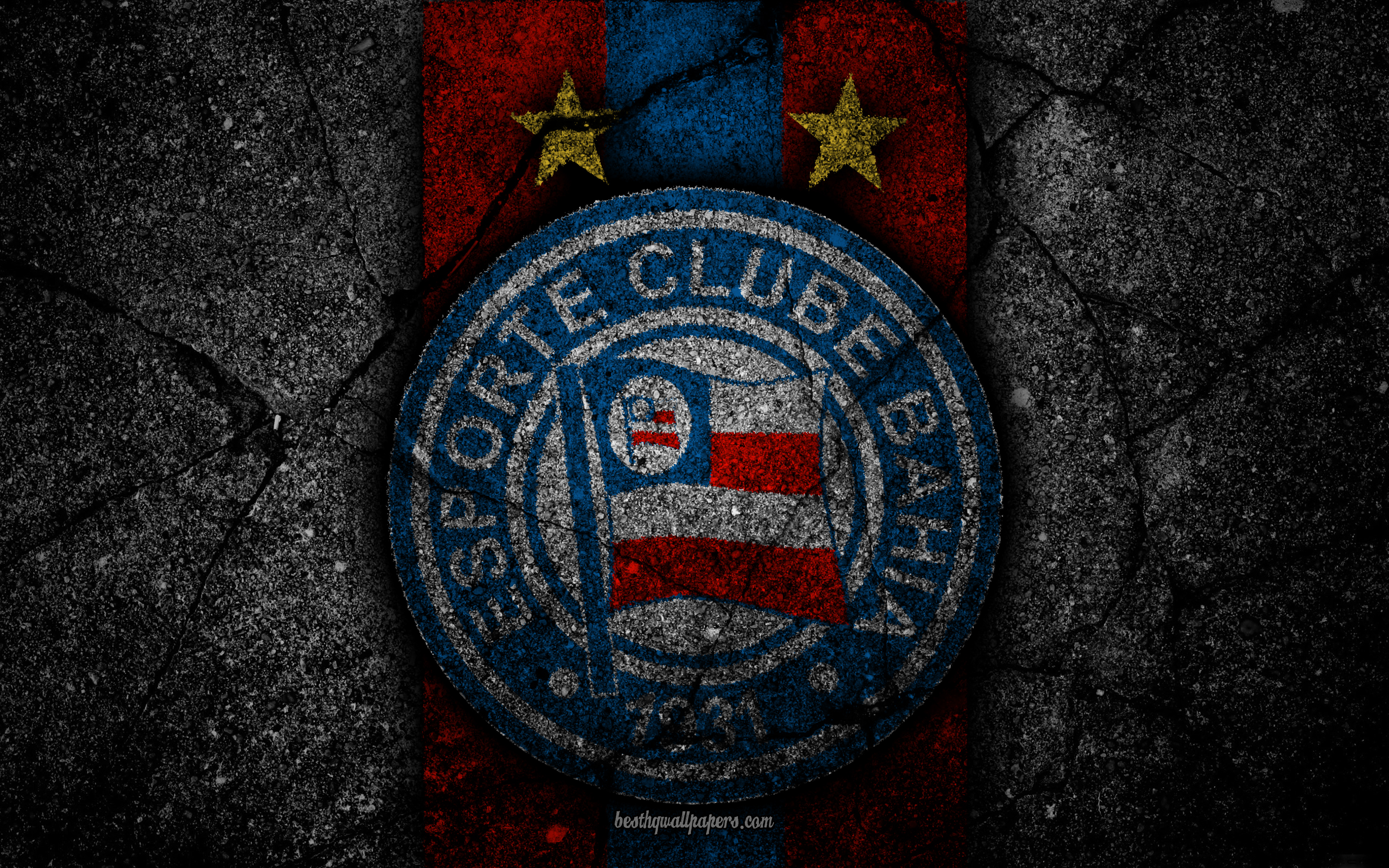 4k, Bahia Fc, Logo, Brazilian Seria A, Soocer, Black - Mn Twins High Resolution - HD Wallpaper 