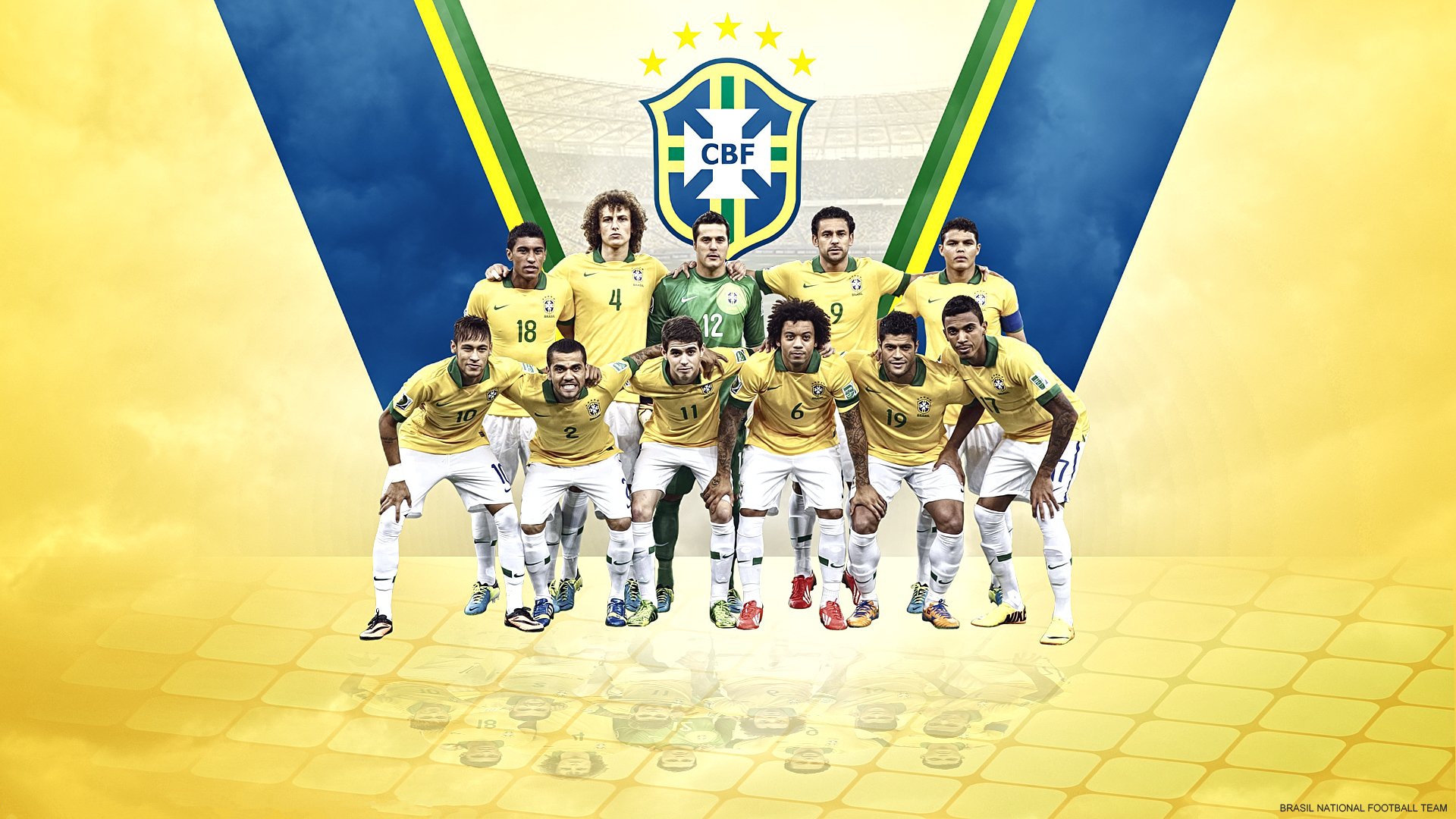 Brazil Soccer Wallpaper Full Hd - Brazil Football Team 2018 - HD Wallpaper 