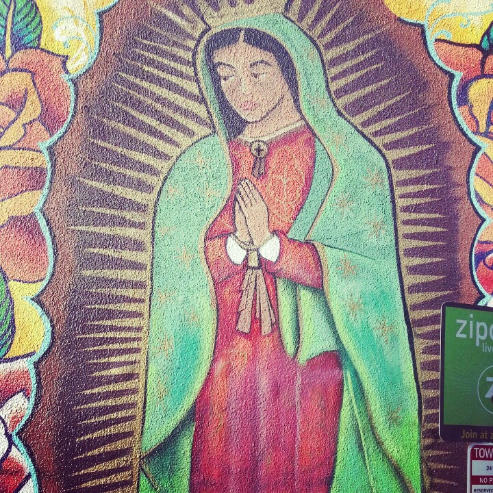 Virgen De Guadalupe Mural In The Mission District Of - Painting - HD Wallpaper 