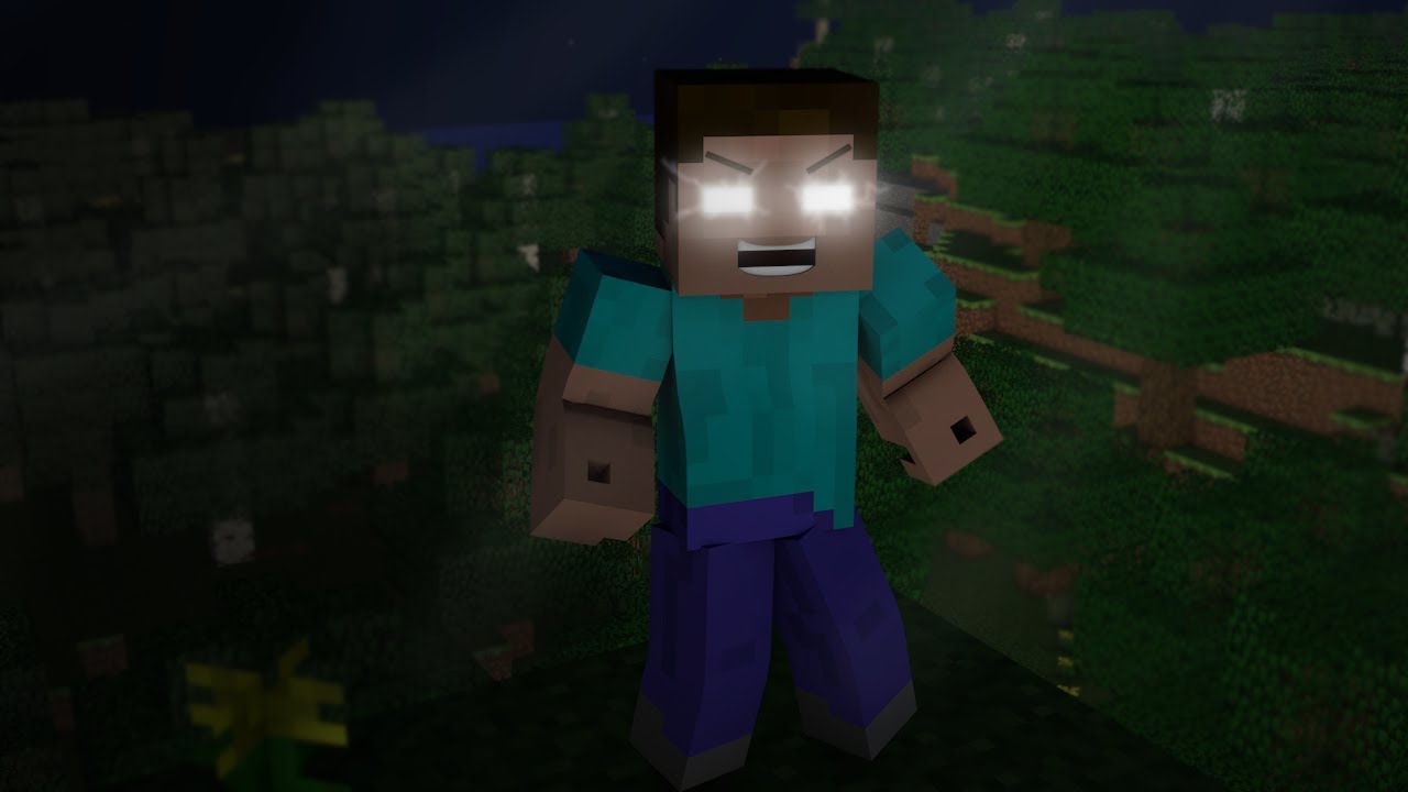 Minecraft Herobrine Action - HD Wallpaper 