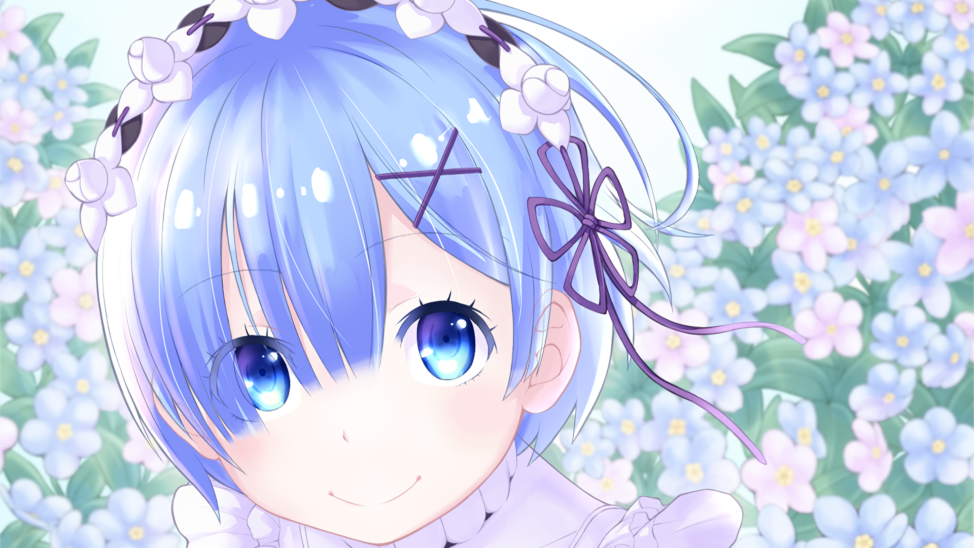 Rem Close Up Re Re Zero 19x1080 Wallpaper Teahub Io