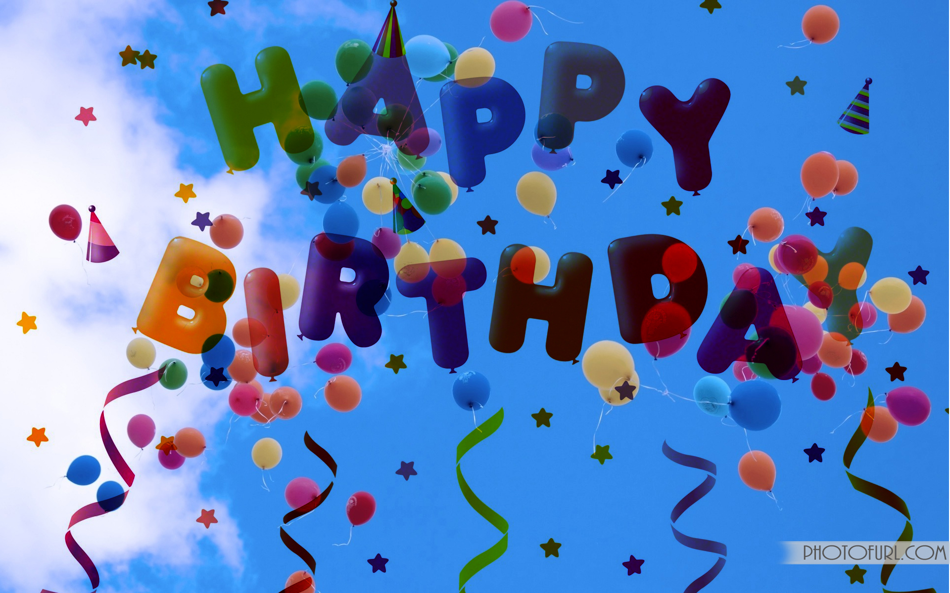 Happy Birthday Wishes Wallpapers Free Wallpapers - Happy Birthday Balloons For A Guy - HD Wallpaper 