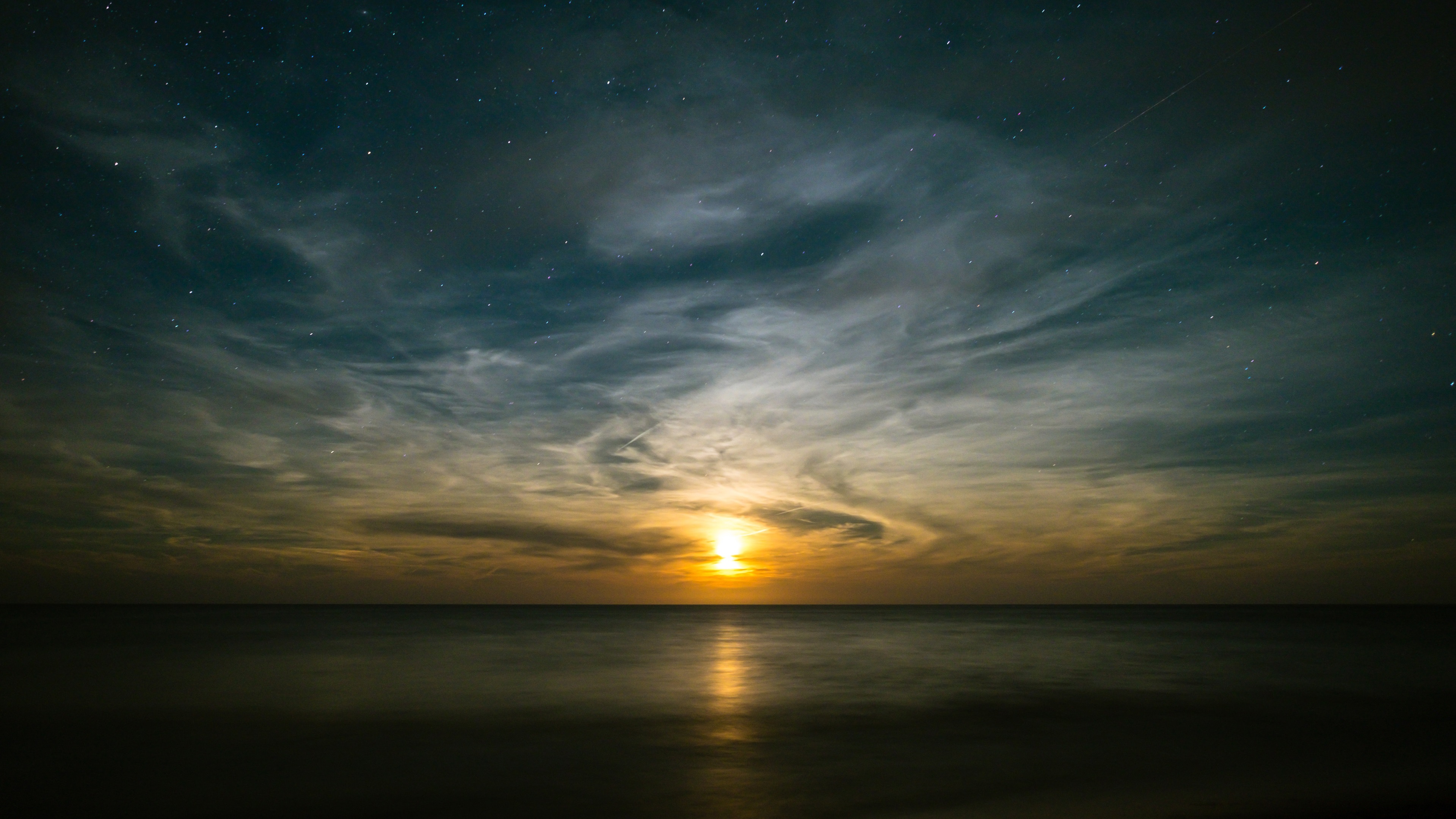 Wallpaper Sea, Sunset, Skyline - Sun Rising Images Hd - HD Wallpaper 