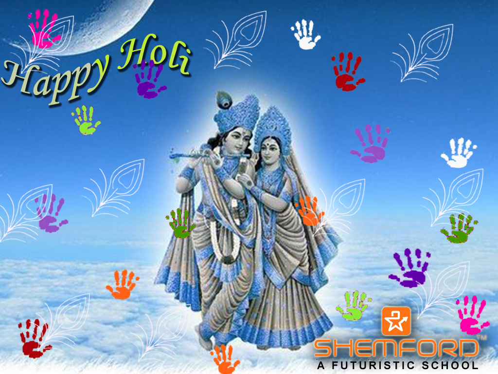 Shri Krishna Latest Holi Wallpapers 2013 Happy Holi - Radha Krishna Happy Holi - HD Wallpaper 