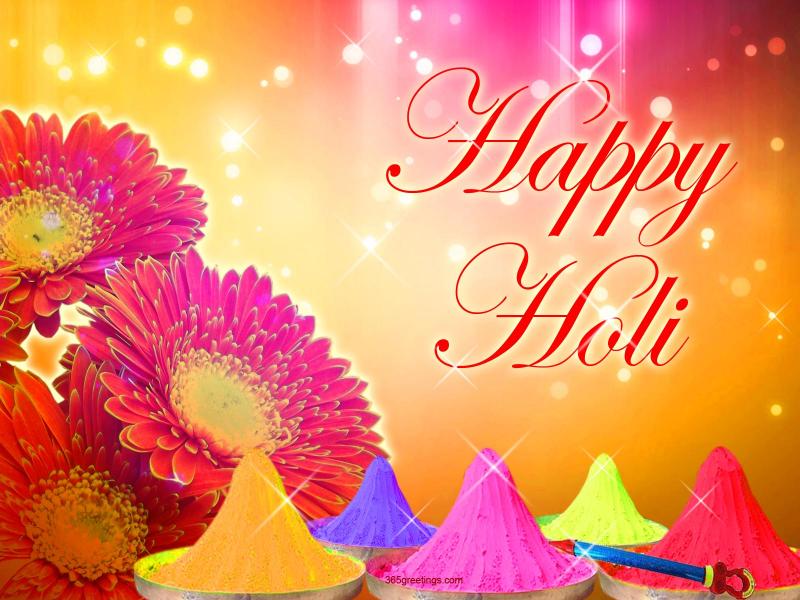 Happy Holi Images With Shayari - HD Wallpaper 