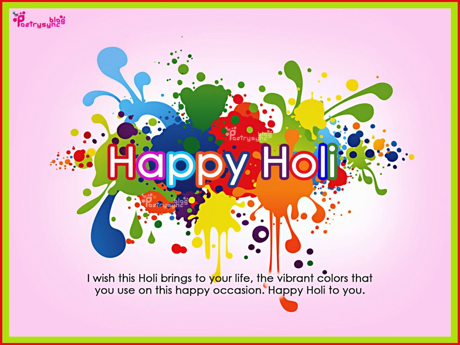 Happy Holi Wishes 2019 - HD Wallpaper 