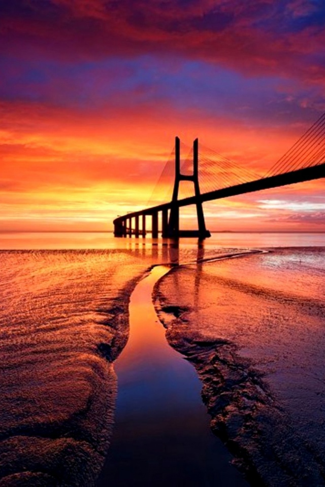 Vasco Da Gama Bridge - HD Wallpaper 