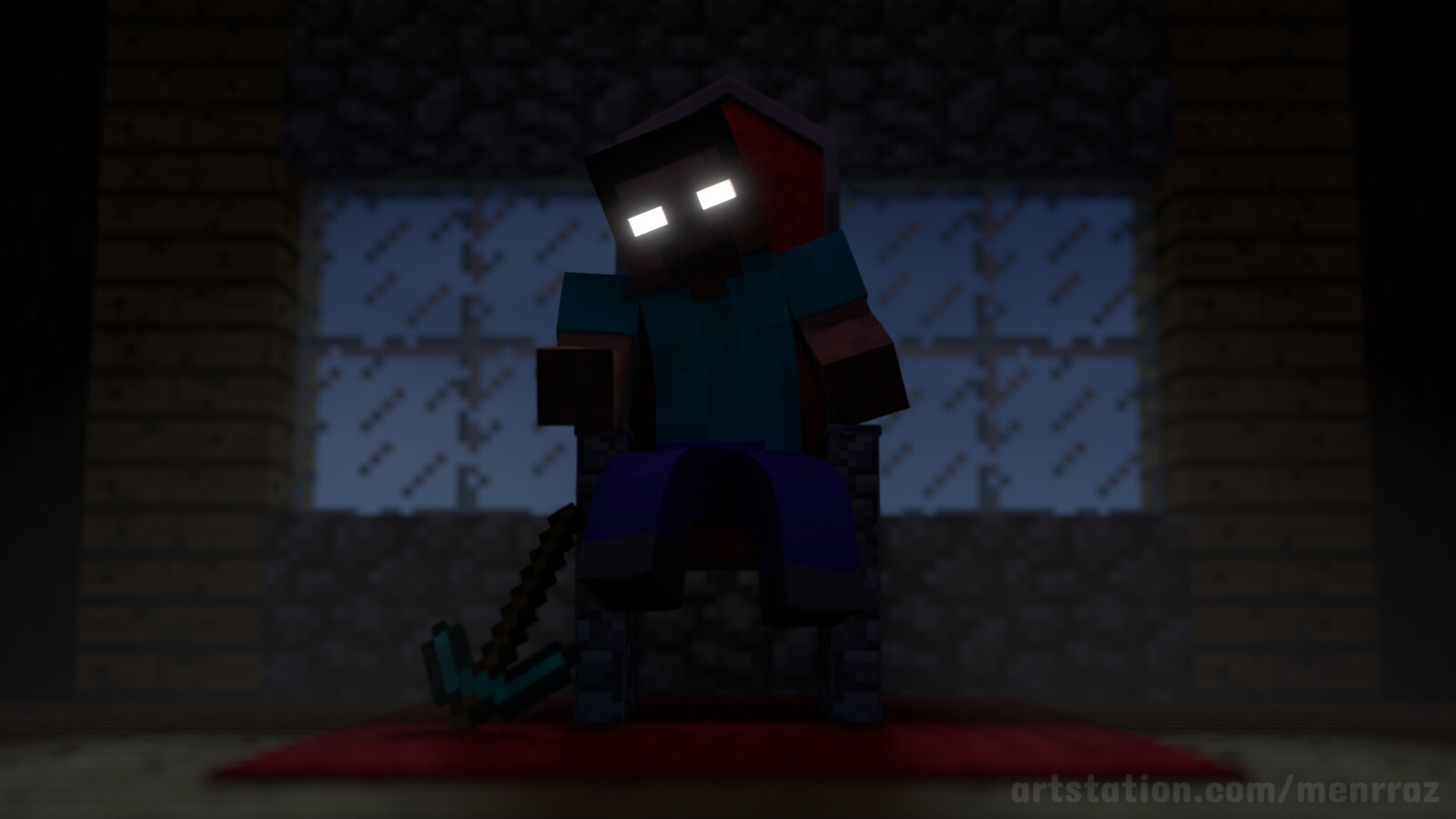 Herobrine King - HD Wallpaper 