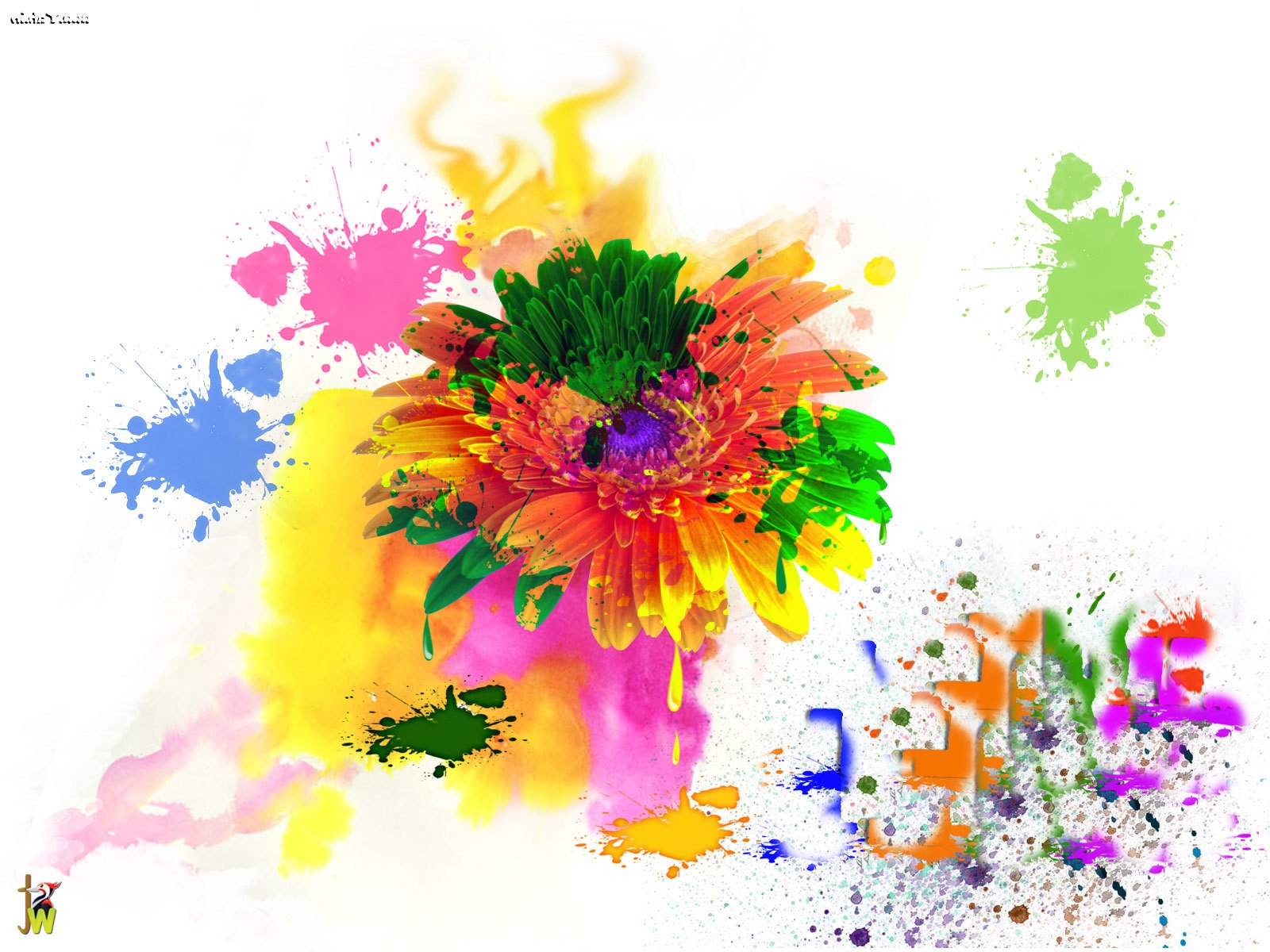 Holi Colours Wallpapers - Happy Holi In Advance - HD Wallpaper 