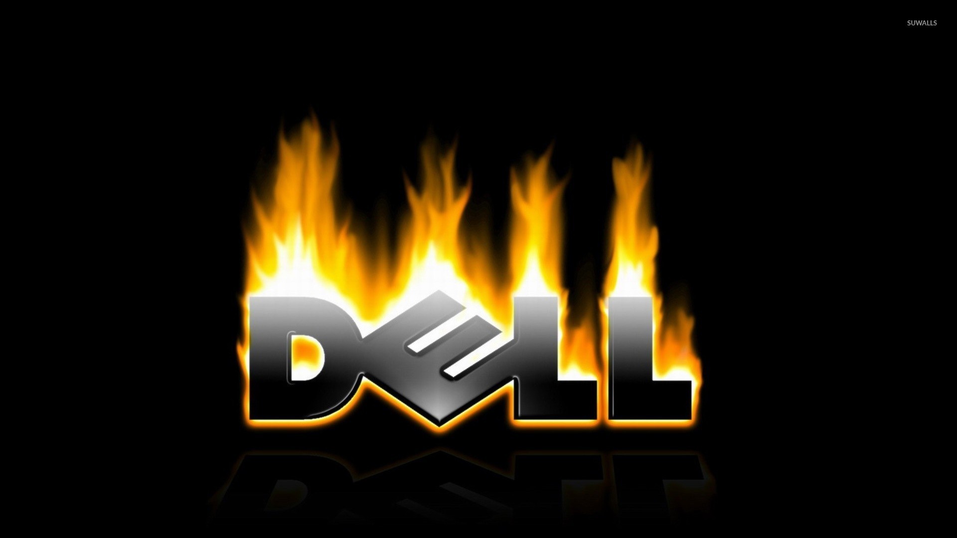 Flaming Dell Logo Wallpaper Jpg 
 Data Src Gorgerous - Logo Dell - HD Wallpaper 