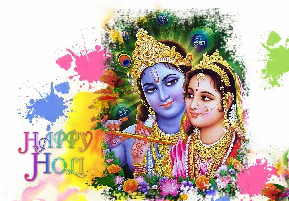 Holi Hd Wallpapers - Krishna Radha Png Hd - HD Wallpaper 
