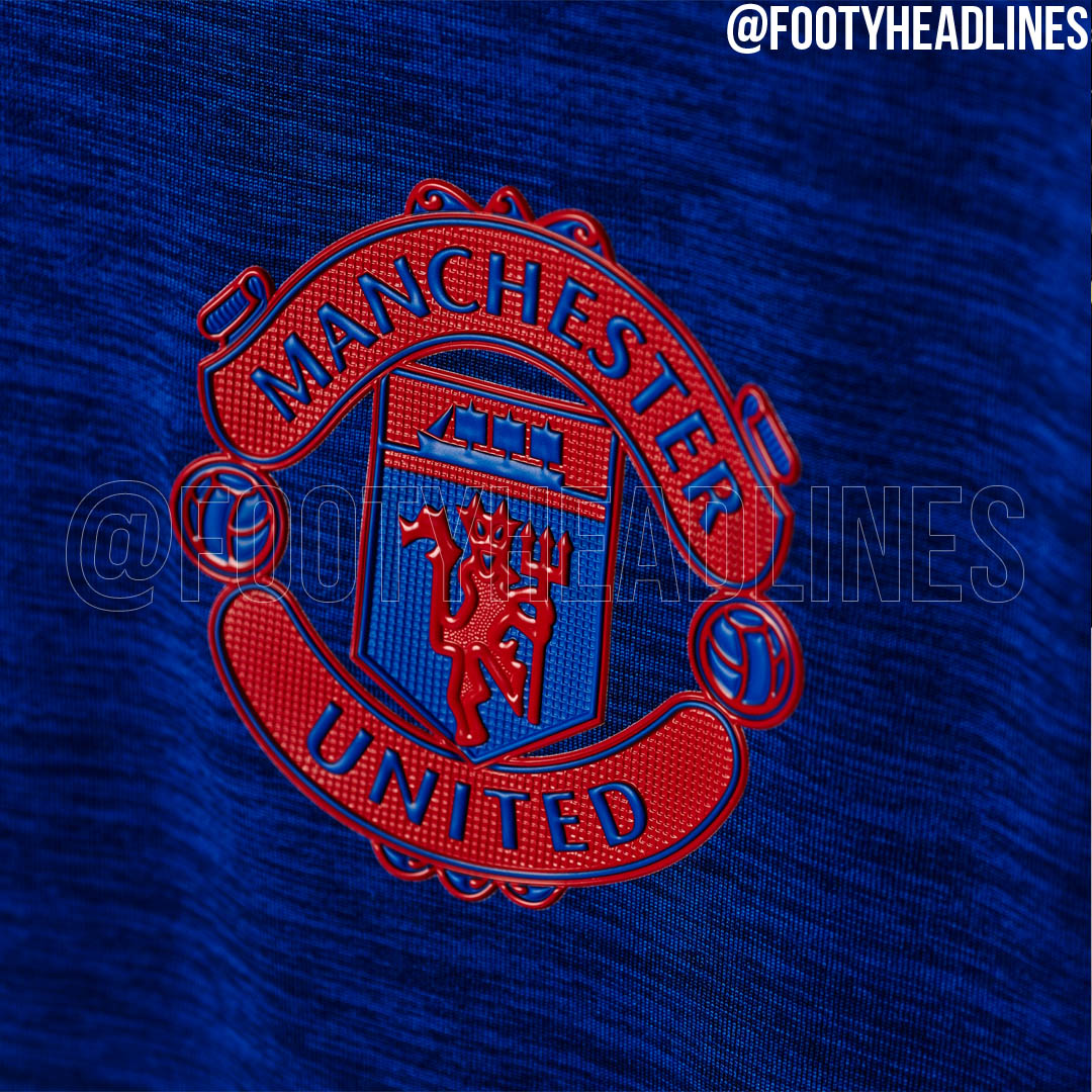 Manchester United Blue Logo - HD Wallpaper 
