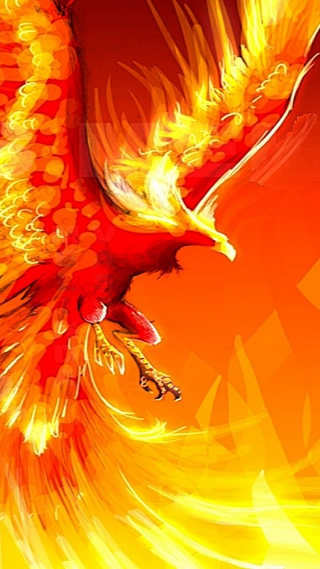 Mobile Wallpapers Phoenix Bird With Image Resolution - Phoenix Bird Mobile - HD Wallpaper 