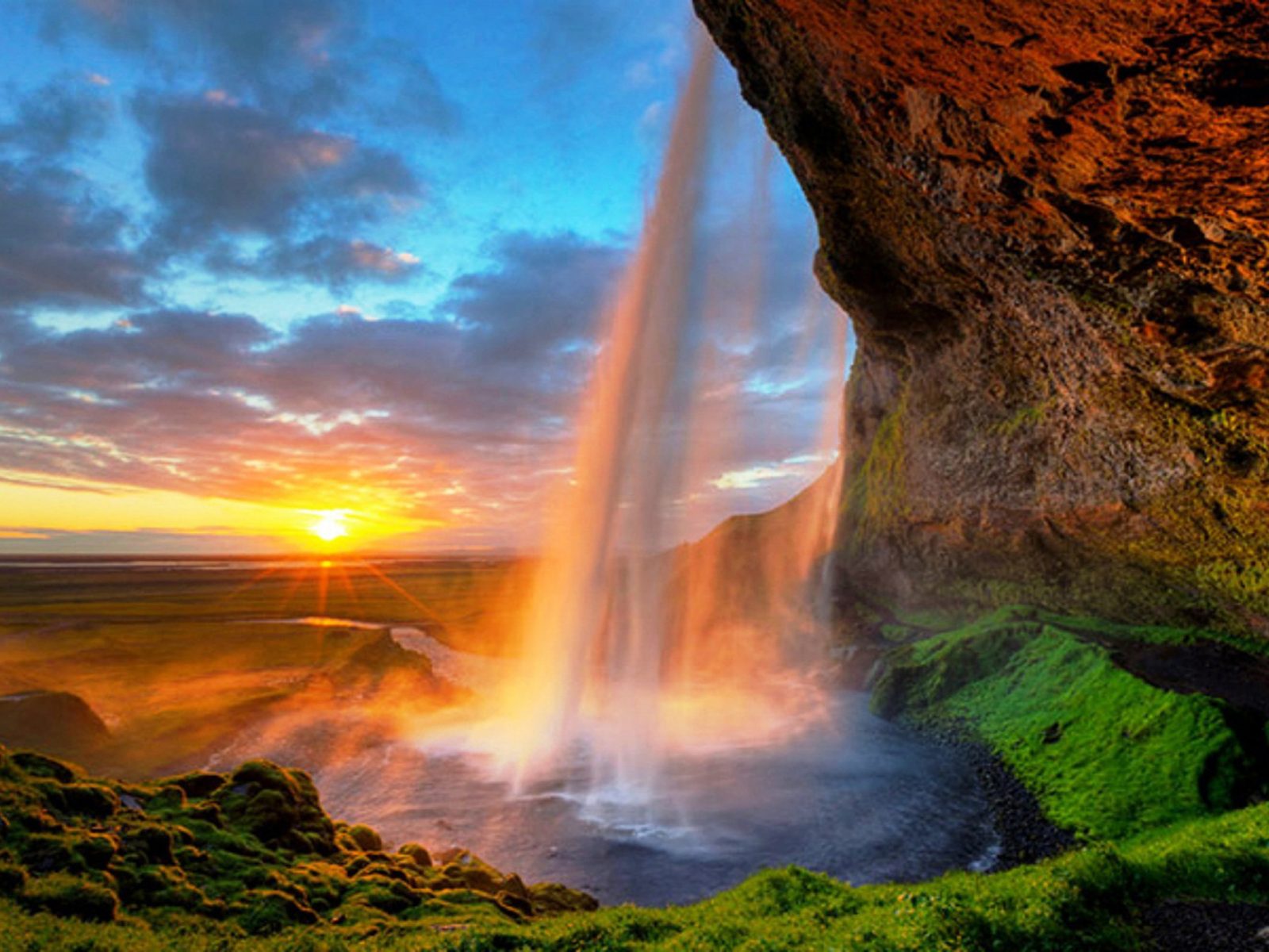 Iceland Waterfall Seljalandsfoss - HD Wallpaper 