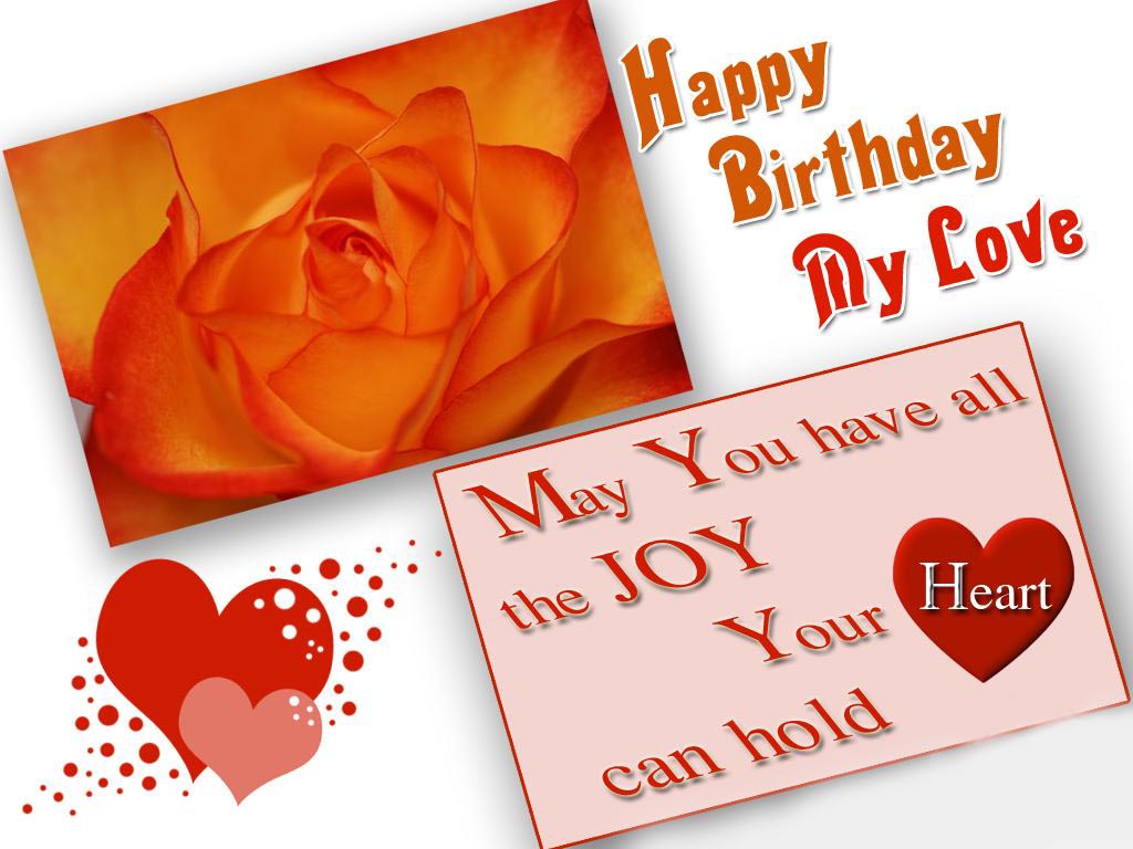 Happy Birthday Lover Quotes Ecard Wishes Wallpaper - Happy Birthday Wishes Wallpapers Hd - HD Wallpaper 