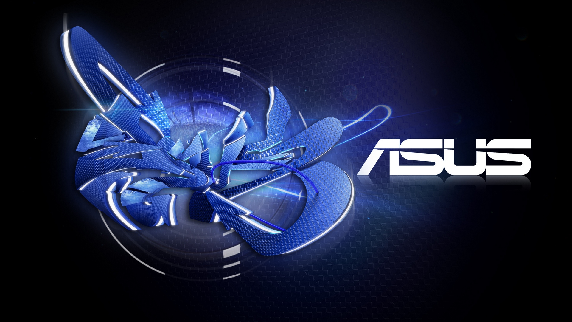 Wallpaper Asus, Company, Logo, Graffiti, Black, Blue - Best Wallpaper For Asus - HD Wallpaper 