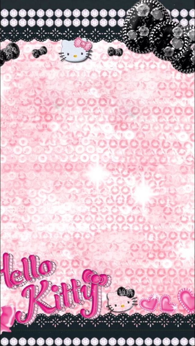 Glitter Pink Hello Kitty - HD Wallpaper 