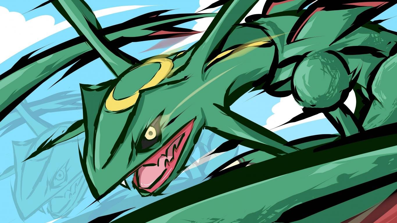 Best Rayquaza Background Id - De Rayquaza - HD Wallpaper 