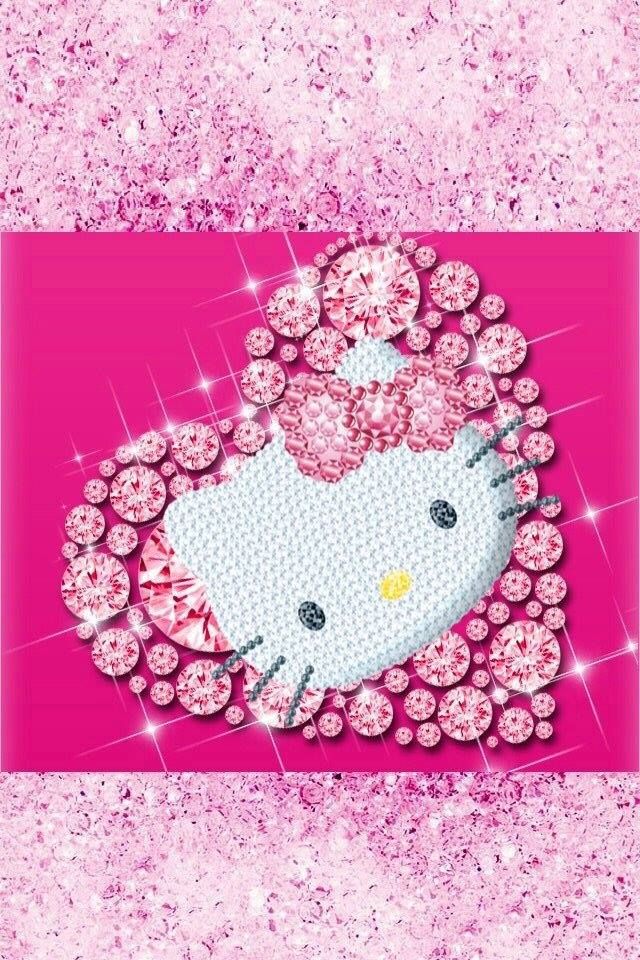 Hello Kitty Pink Bling - HD Wallpaper 