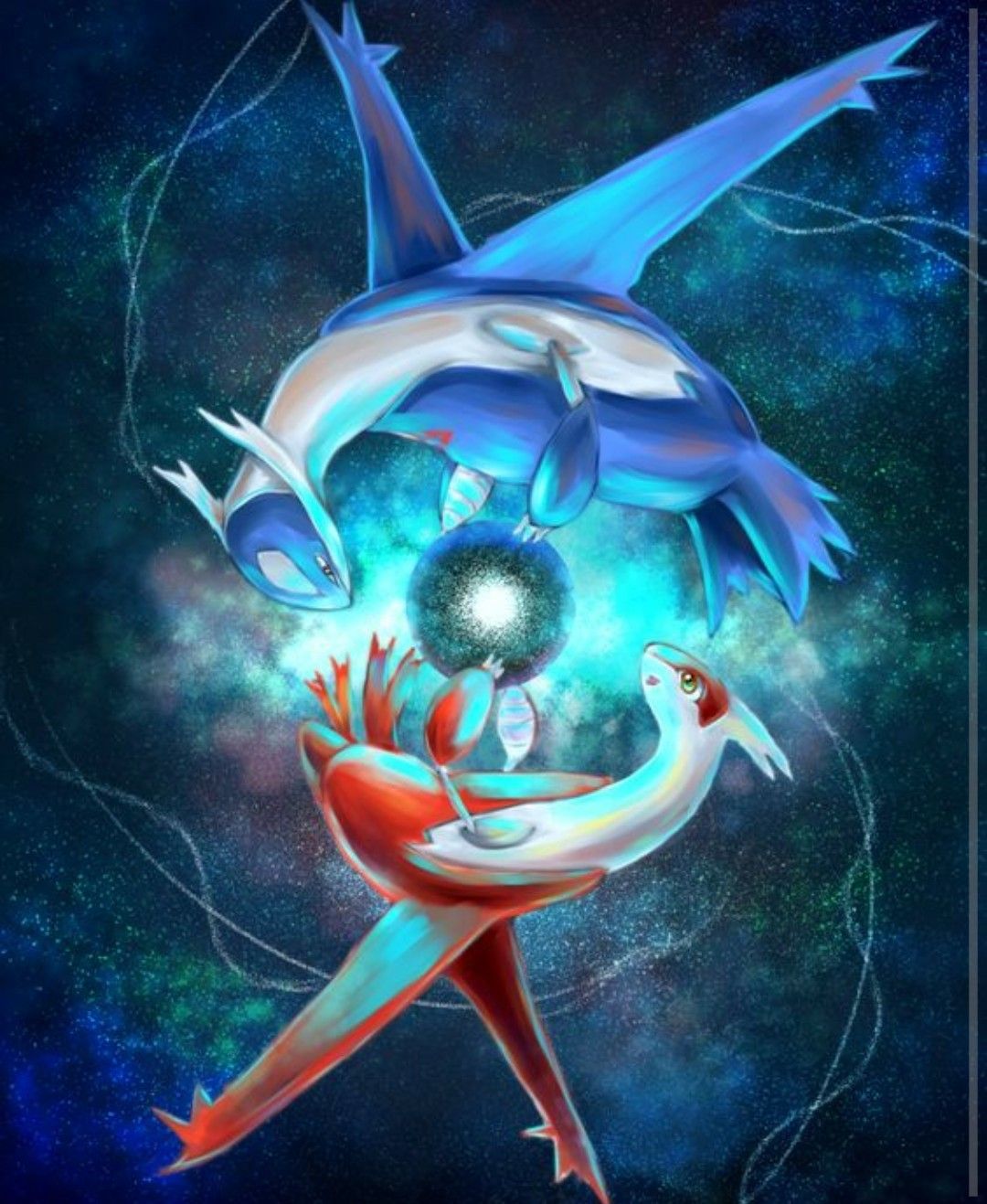 Latias And Latios Background - HD Wallpaper 