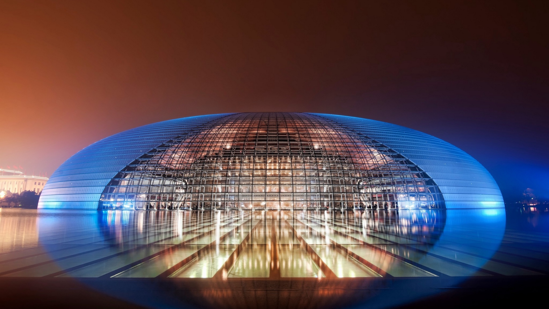 Wallpaper Beijing, China, Building, Beautiful - China Grand Theatre - HD Wallpaper 