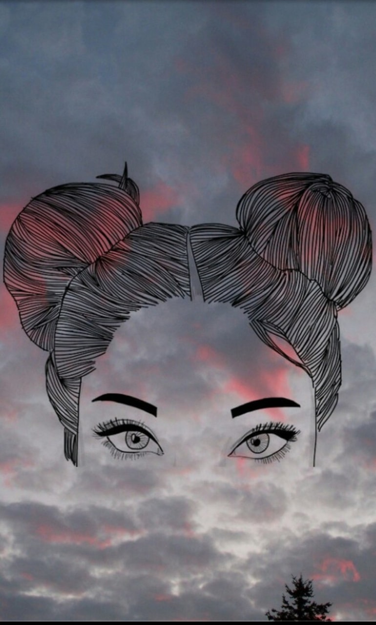 Wallpaper, Background, And Outline Image - Eye Looking Through Something Drawing - HD Wallpaper 