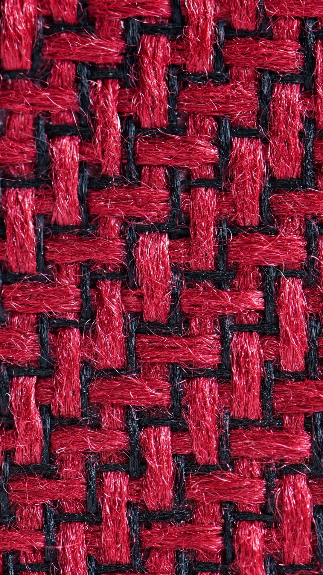 Iphone Wallpaper Fabric Fibers Surface, Red And Black - HD Wallpaper 
