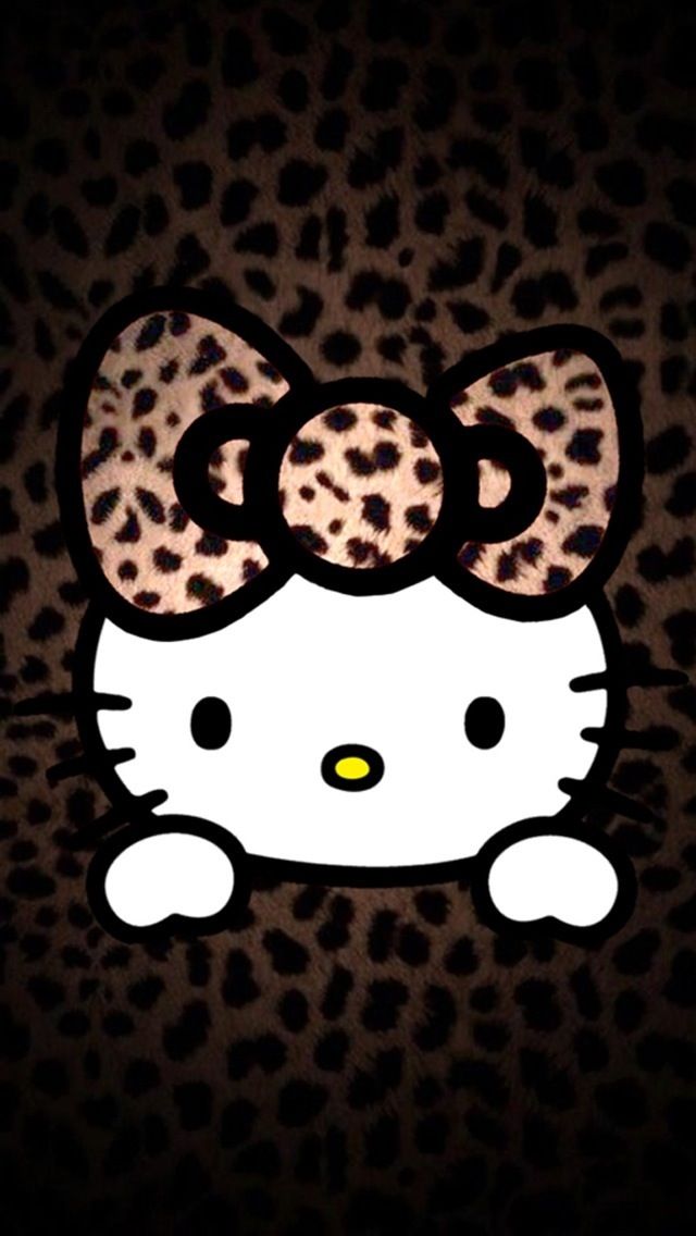 Cheetah Print Hello Kitty - HD Wallpaper 
