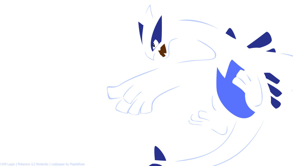 Pokemon, Lugia Desktop Background - Lugia Minimalist - HD Wallpaper 