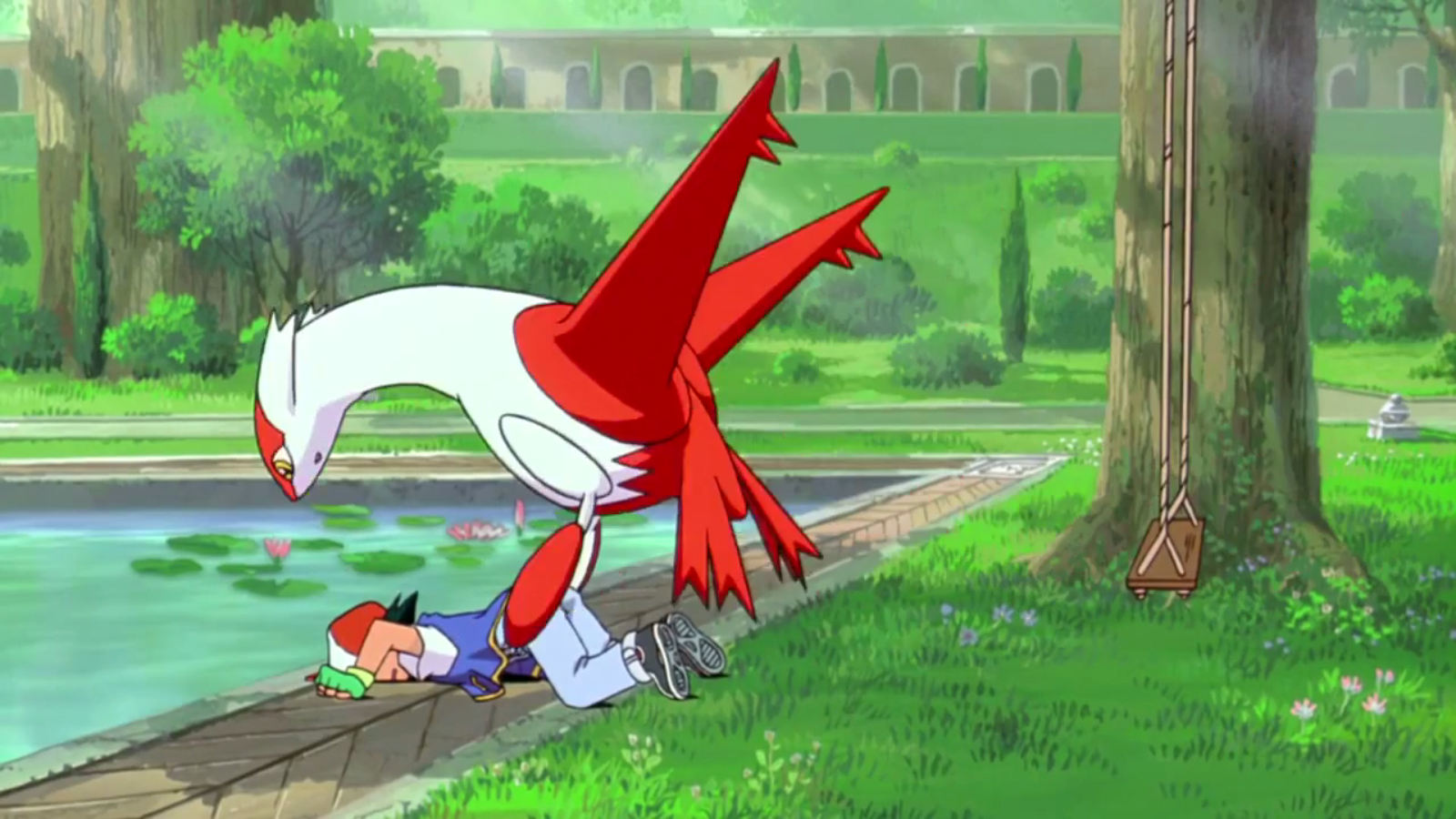 Latias Goes For Ash S Ass - Pokemon Altomare Garden - HD Wallpaper 
