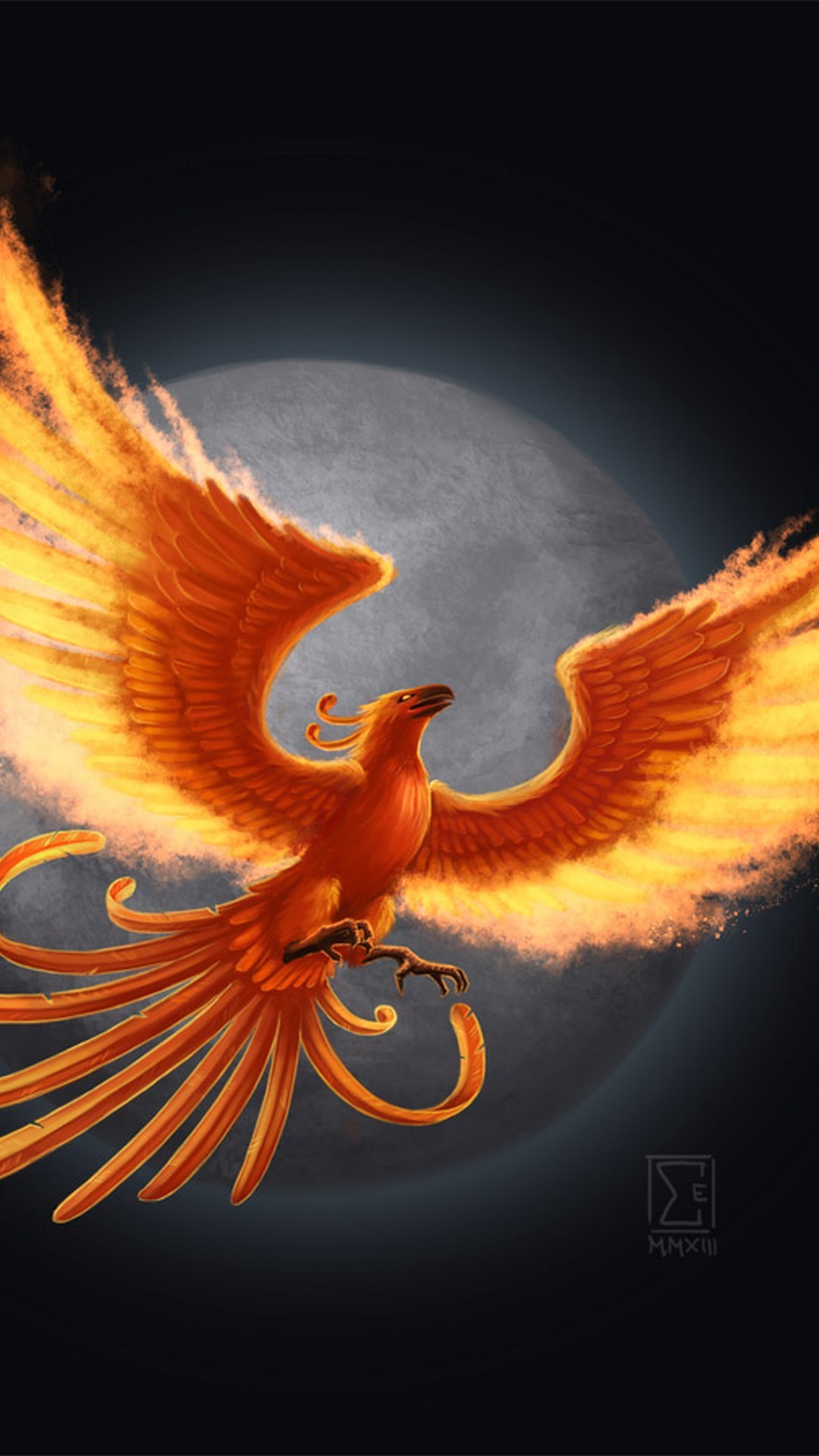 Mobile Wallpapers Phoenix Images With Image Resolution - Phoenix Mythical Creature Logo - HD Wallpaper 