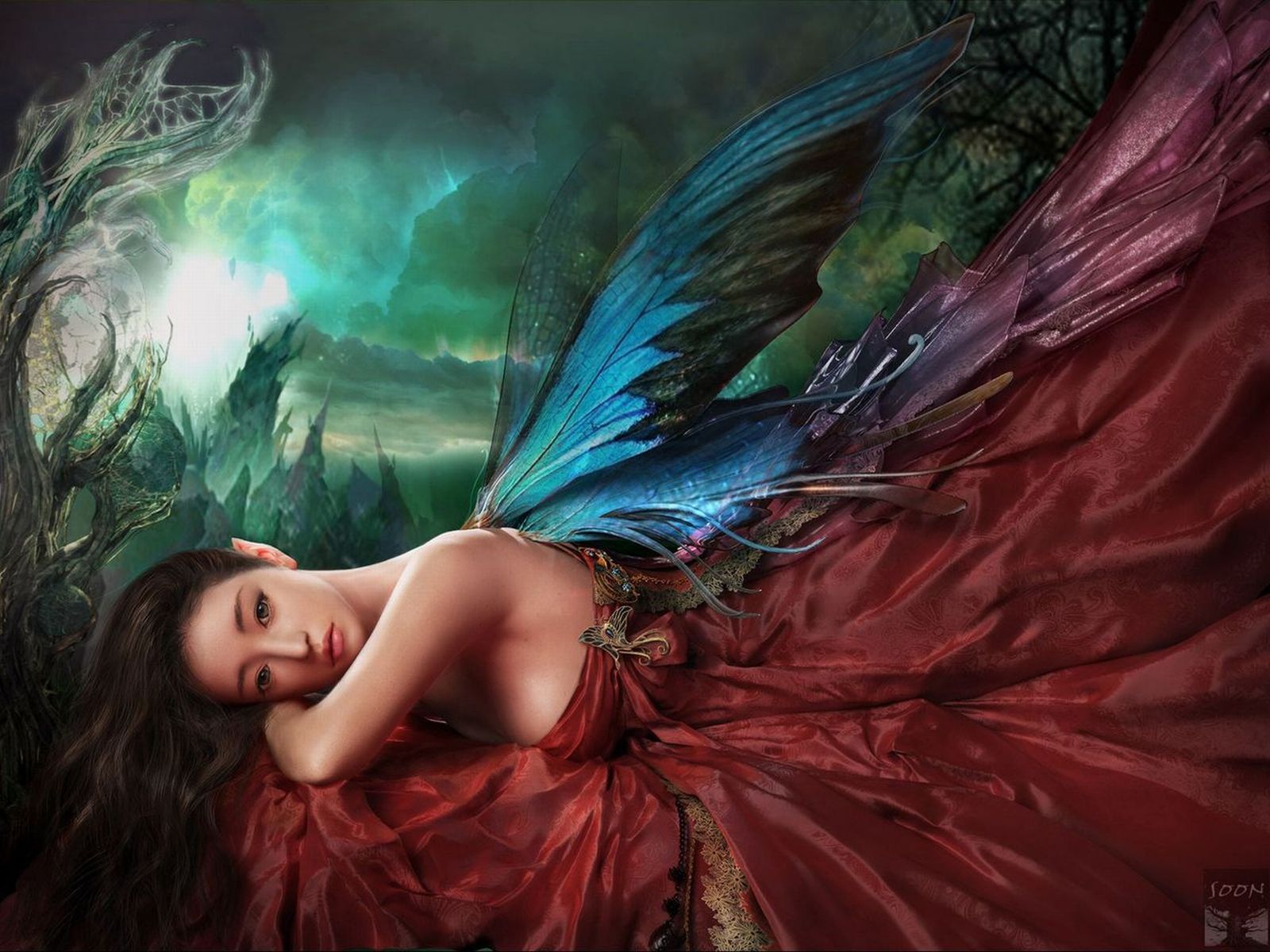 Imagenes De Hadas Bebes - Fairy Laying Down - HD Wallpaper 