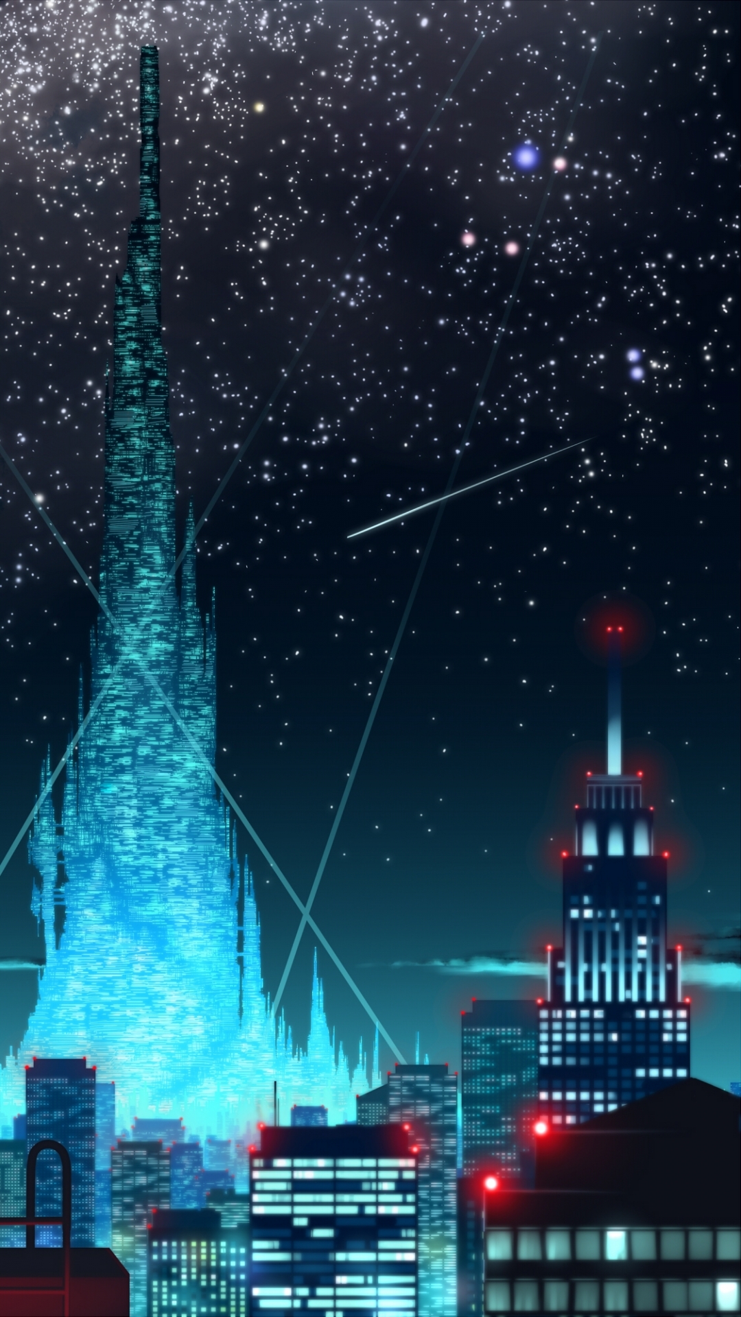 Anime City Wallpaper Phone 1080x19 Wallpaper Teahub Io