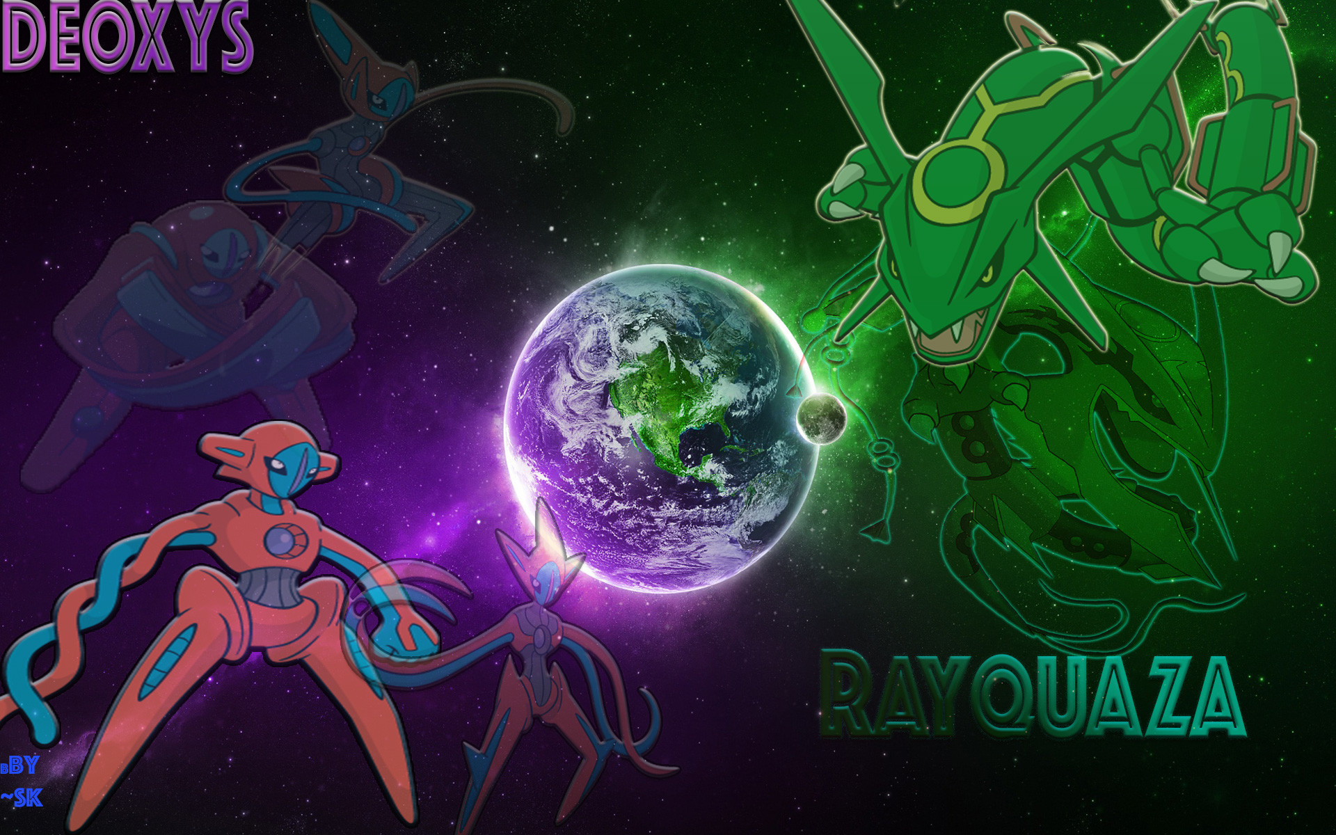 Purple And Green Flame - HD Wallpaper 